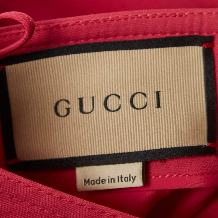 Pre Owned Gucci Pink Silk & Wool Midi Skirt XS
