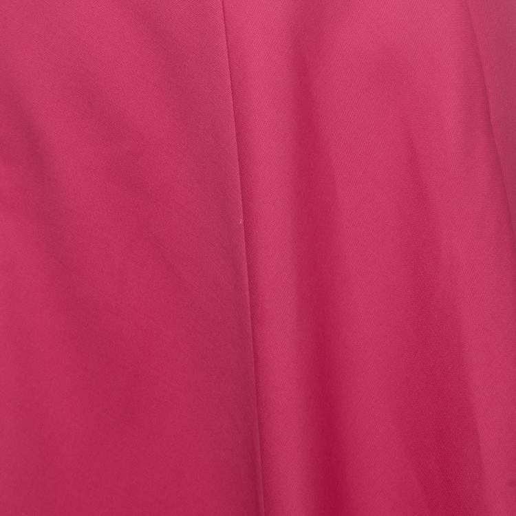 Pre Owned Gucci Pink Silk & Wool Midi Skirt XS
