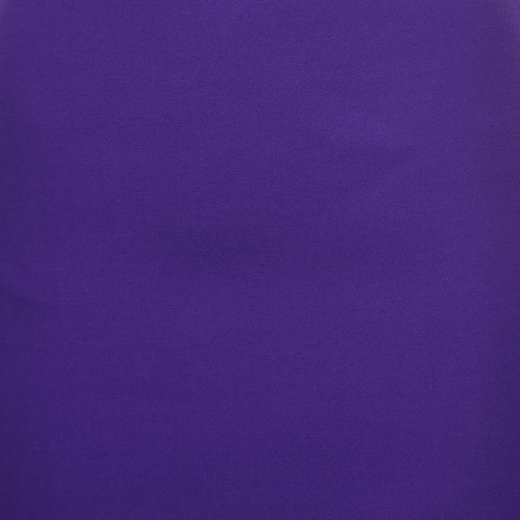 مملوكة مسبقًا Gucci Purple Silk & Wool Midi Skirt S