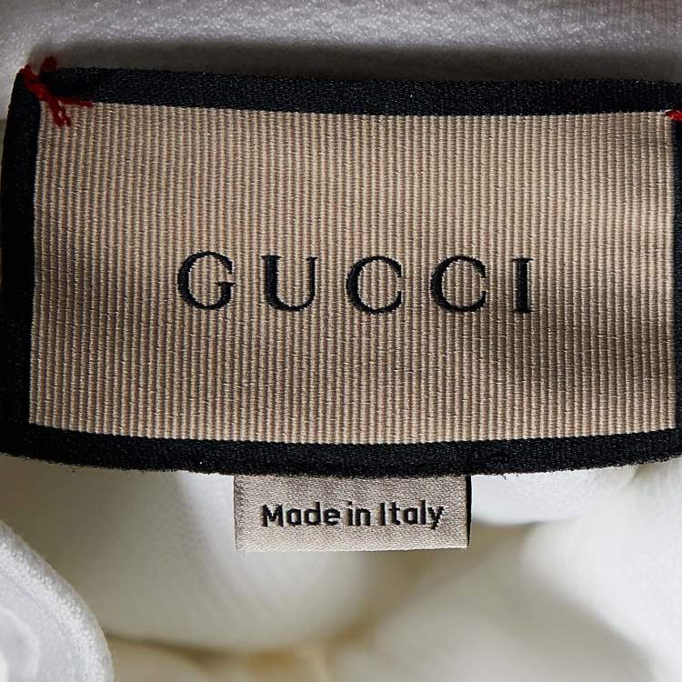 Pre Owned Gucci White GG Embossed Jersey Mini Dress S