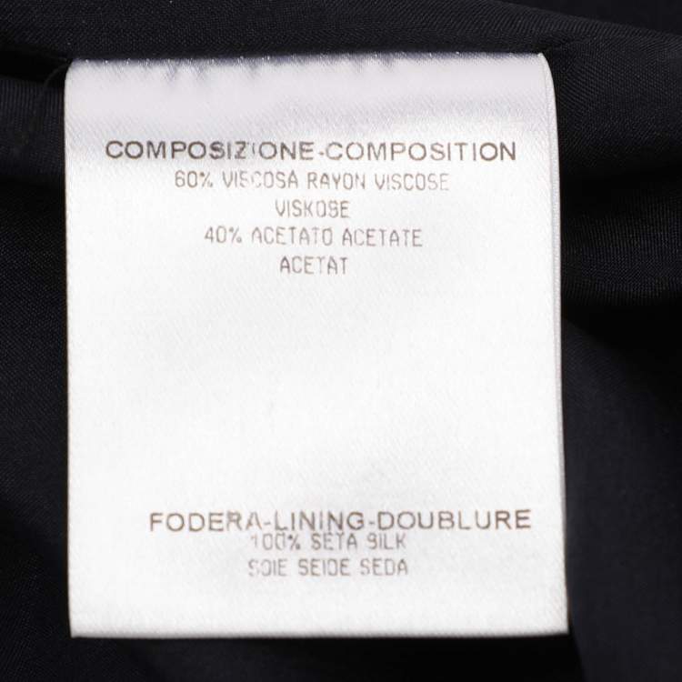 Pre Owned Gucci Navy Blue Crepe Twist Detail Sleeveless Mini Dress S