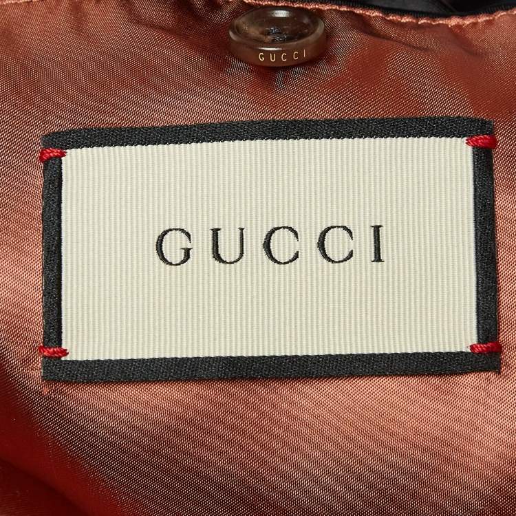 Pre Owned Gucci Blue Denim Embroidered Denim Jacket M
