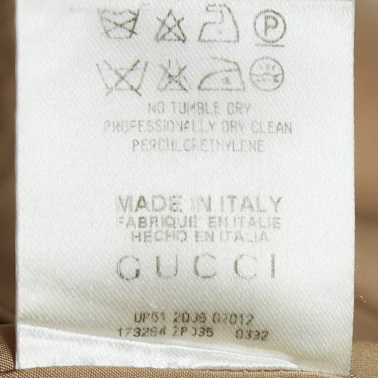 مملوكة مسبقًا Gucci Brown Cotton GG Badge Detail Knee-Length Skirt M
