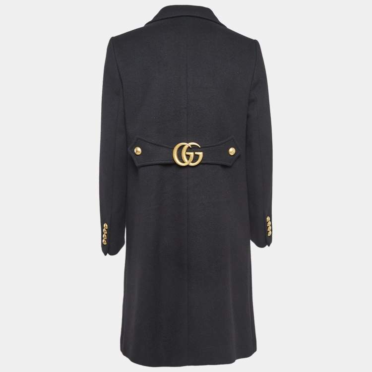 Gucci wool coat with double g best sale