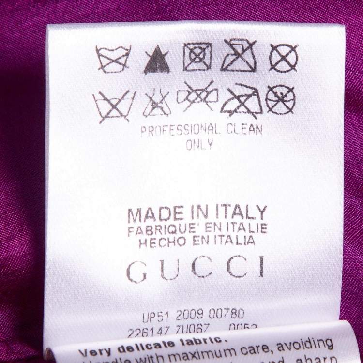 مملوكة مسبقًا Gucci Pink Leather Buckle Trim Gabardine Draped Short Dress S