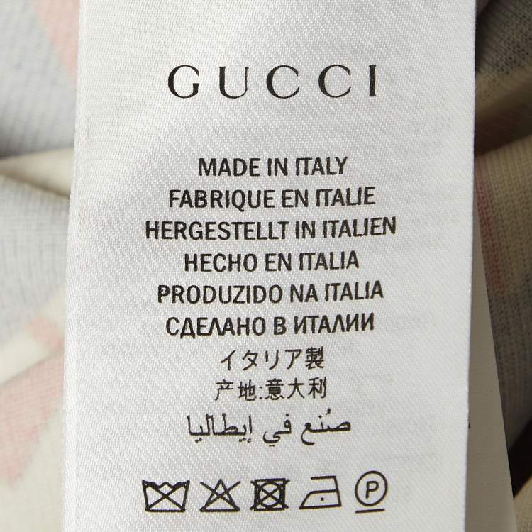 Pre Owned Gucci Blue GG Wallpaper Print Jersey Crystal Closure Midi Dress XXL