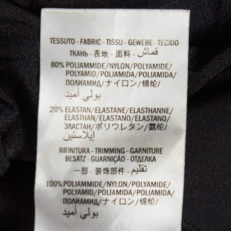 Pre Owned Gucci Black Side Stripe Jersey Leggings S