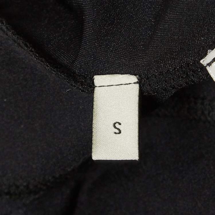 Pre Owned Gucci Black Side Stripe Jersey Leggings S