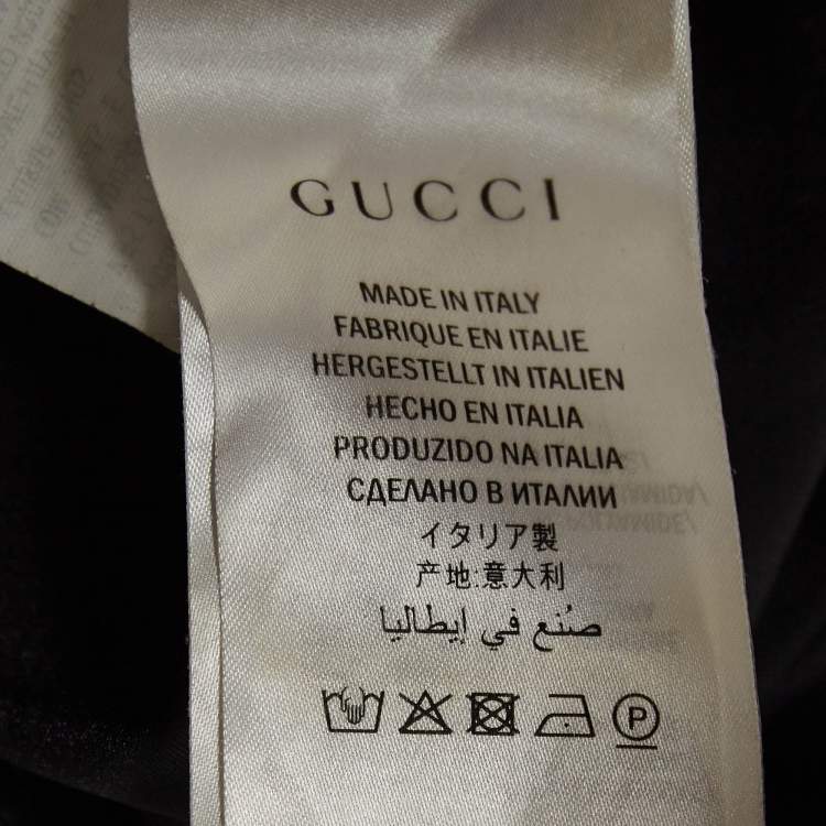 Pre Owned Gucci Black Side Stripe Jersey Leggings S