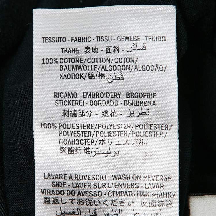 مملوكة مسبقًا Gucci Black Embroidered Knit Round Neck T-Shirt S