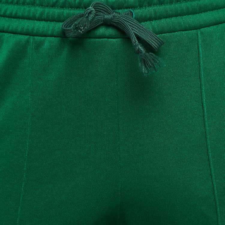 Pre Owned Gucci Green Jersey Side Stripe Detail Technical Joggers XXS