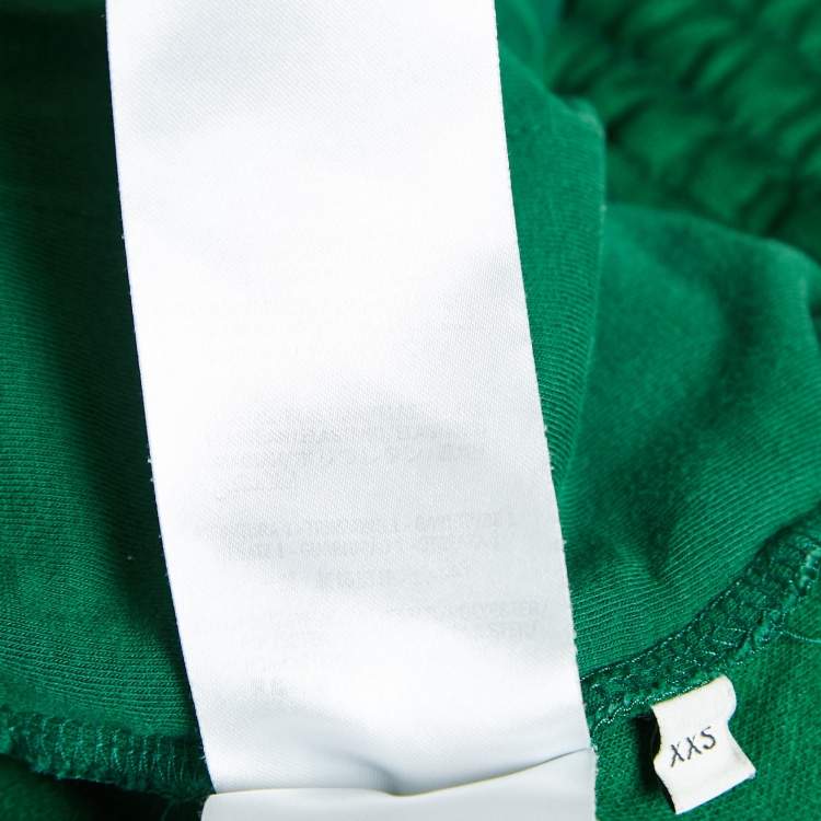 Pre Owned Gucci Green Jersey Side Stripe Detail Technical Joggers XXS