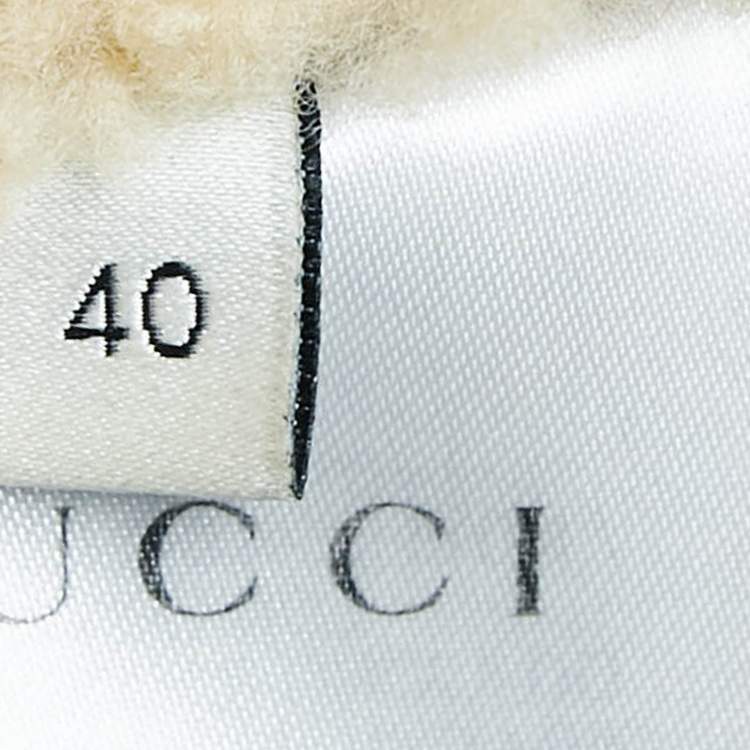 Pre Owned Gucci Brown Fur and Leather Buttoned Coat S