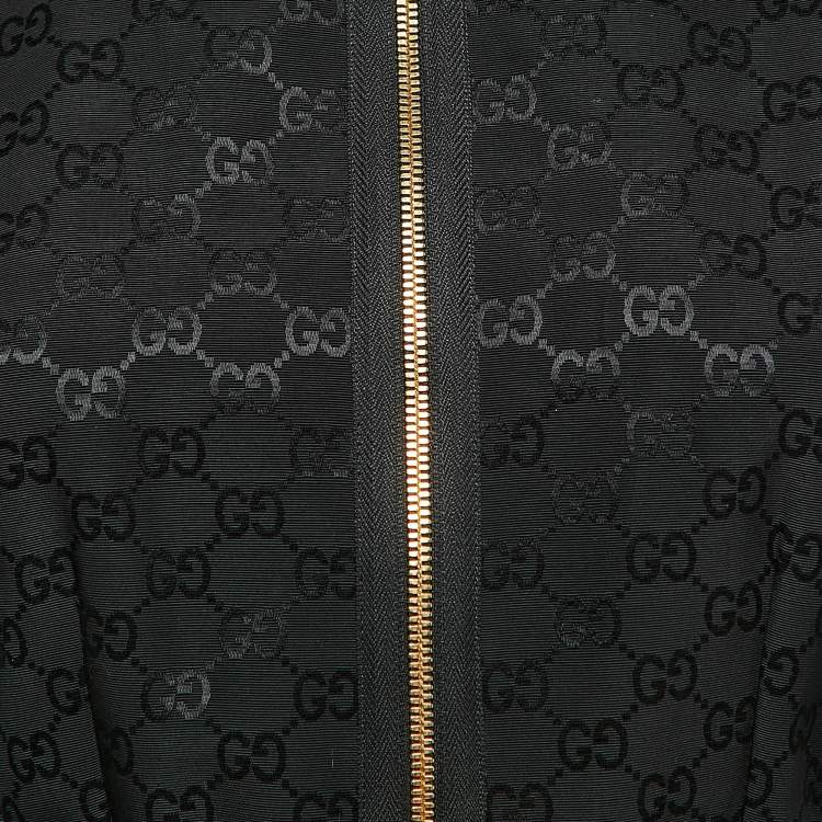Pre Owned Gucci Black GG Supreme Jacquard Belted Playsuit S