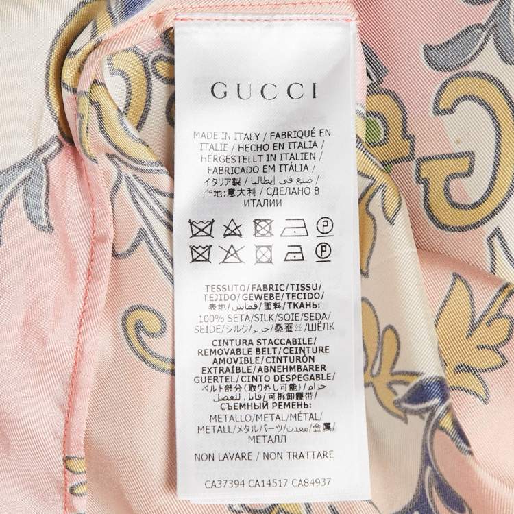 Pre Owned Gucci Multicolor GG Rhombus Print Shirt Dress S