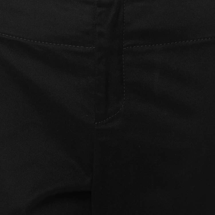 Pre Owned Gucci Black Cotton Blend Trousers M
