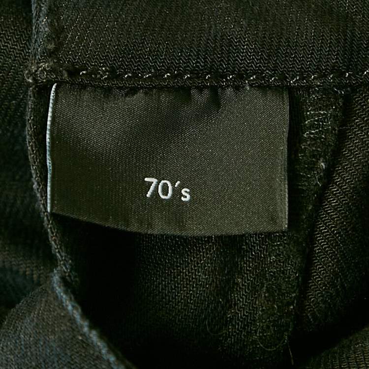 Pre Owned Gucci Black Lyocell Denim 70's Flared Jeans S Waist 30"