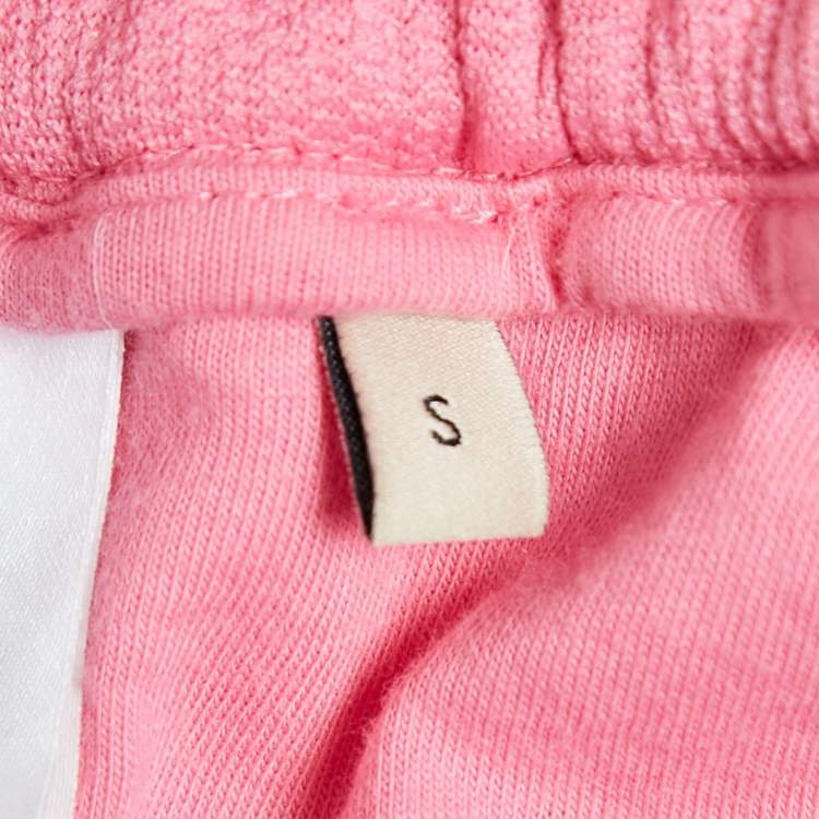 Pre Owned Gucci Pink GG Jacquard Jersey Web Stripe Shorts S