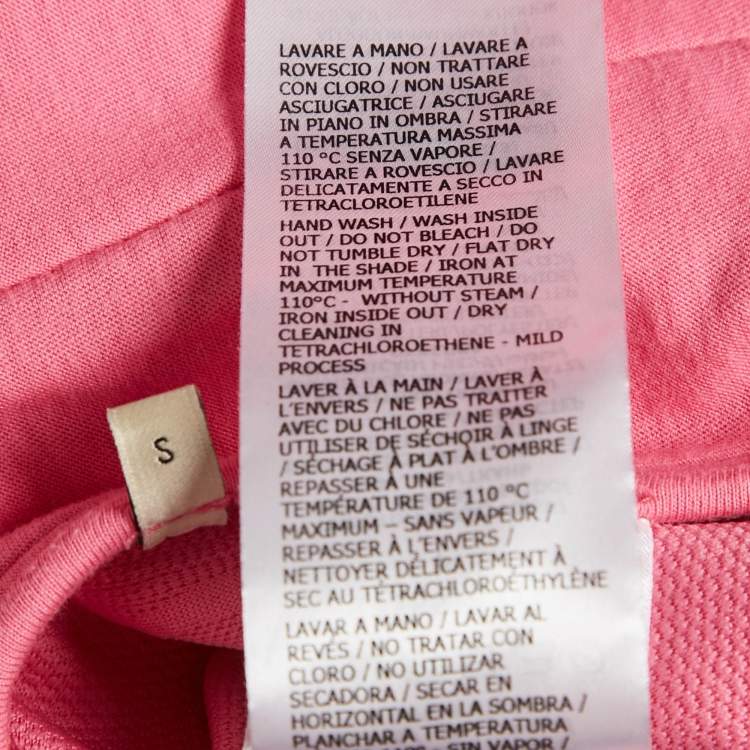 Pre Owned Gucci Pink  GG Jersey Jacquard Web Stripe Zip-Up Jacket S