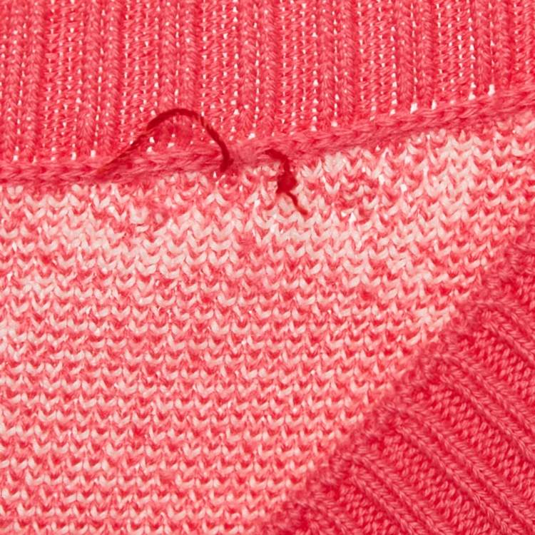 Pre Owned Gucci Pink GG Supreme Jacquard Knit Mini Dress S
