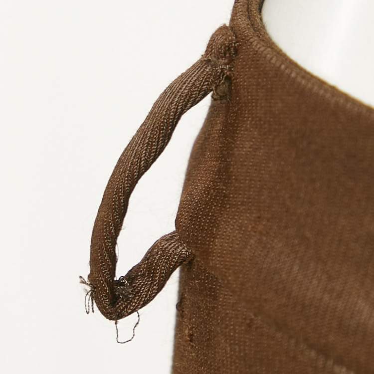 Pre Owned Gucci Brown Cotton Blend Gabardine Breeches Pants S