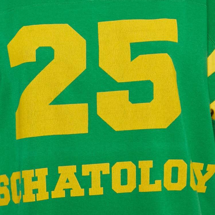 Pre Owned Gucci Green Eschatology Print Cotton Jersey T-Shirt M