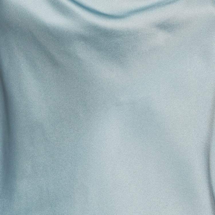 Pre Owned Gucci Blue Silk Satin Strawberry Patch Detail Camisole M