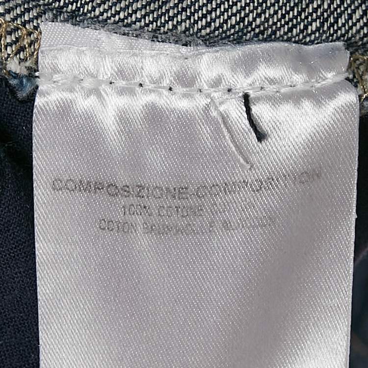 Pre Owned Gucci Navy Blue Denim Straight Leg Jeans S Waist 28"