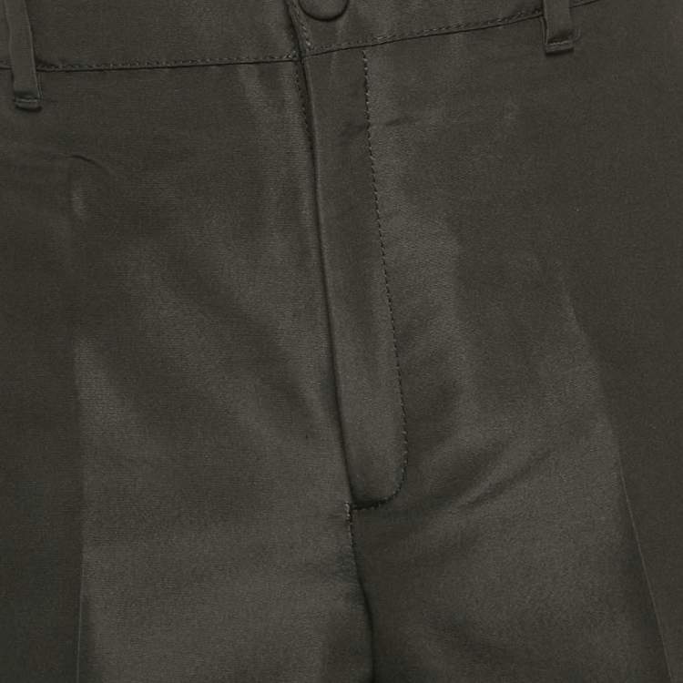 Pre Owned Gucci Black Silk Straight -Leg Trousers S