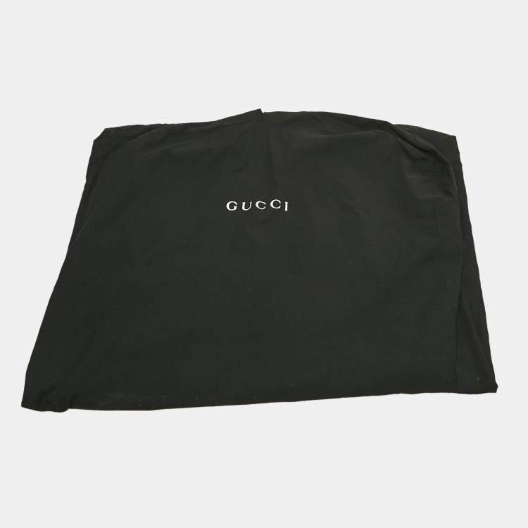 Pre Owned Gucci Black Nylon Rib Trim Nylon Padded Bomber Jacket S