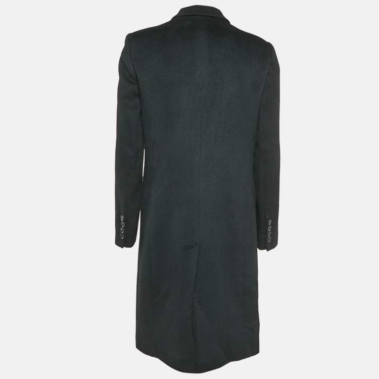 Pre Owned Gucci Black Wool Chester Coat M