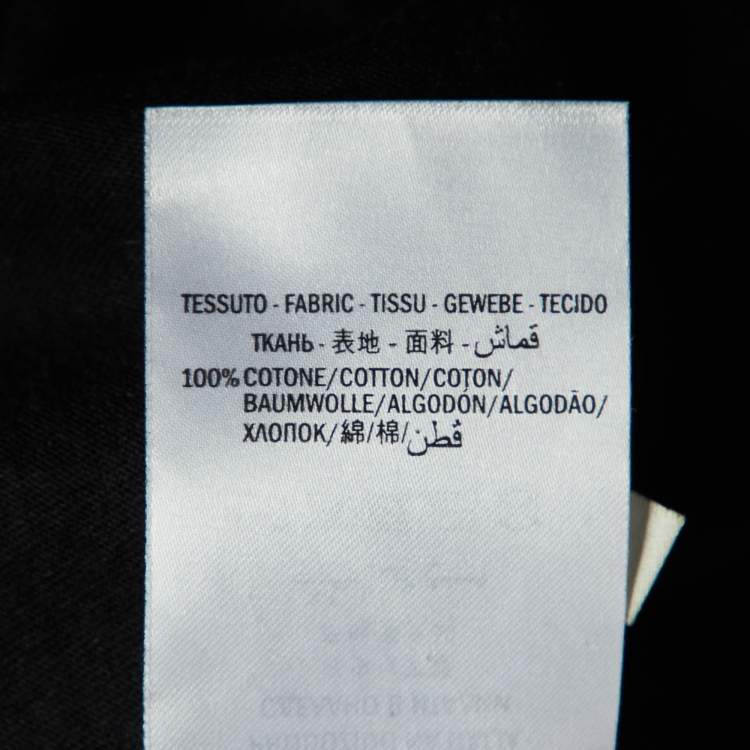 Pre Owned Gucci Black Guccy Star Print Cotton Crew Neck T-Shirt S