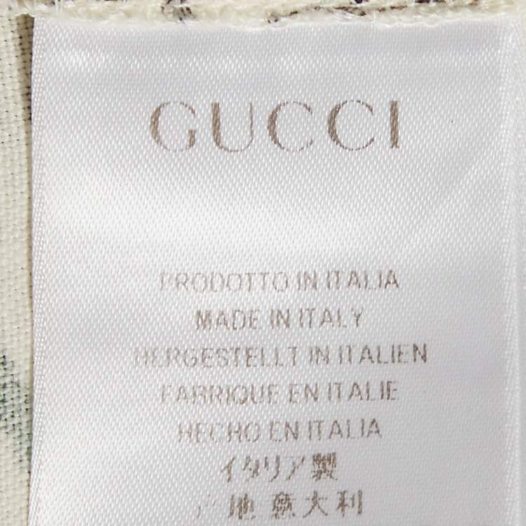 Pre Owned Gucci White Floral Print Linen Shorts S