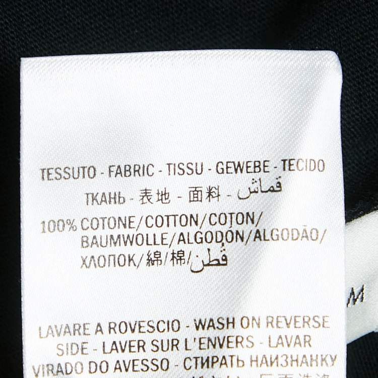 Pre Owned Gucci Black Manifesto Mask Print Cotton Crew Neck T-Shirt M