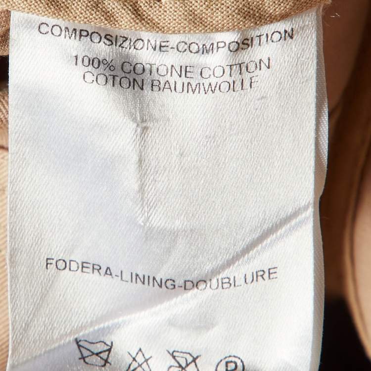Pre Owned Gucci Beige Cotton Sleeveless Wrap Top S