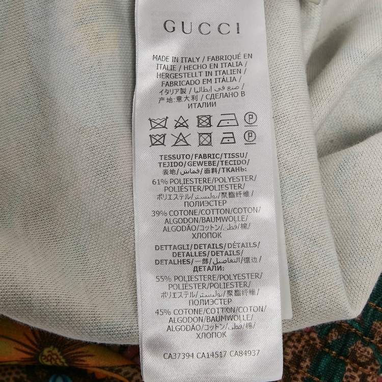Pre Owned Gucci Green GG Supreme Floral Print Jersey Knit Zip-Up Track Jacket XS