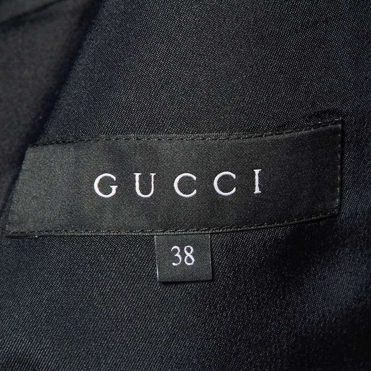 Pre Owned Gucci Black Wool Tuxedo Blazer S