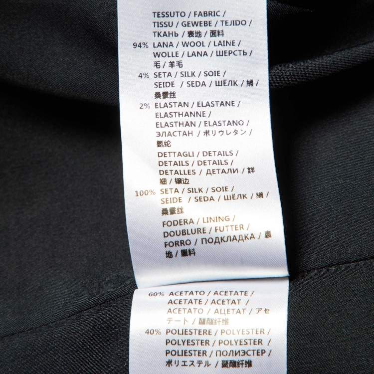 Pre Owned Gucci Black Wool Tuxedo Blazer S
