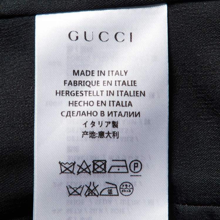 Pre Owned Gucci Black Wool Tuxedo Blazer S