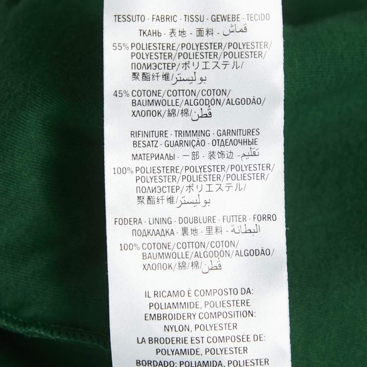 Pre Owned Gucci Green Floral Embroidered Cotton Blend Knit Tracksuit XL/L