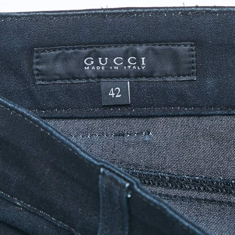 Pre Owned Gucci Dark Blue Denim Fuseaux Jeans M