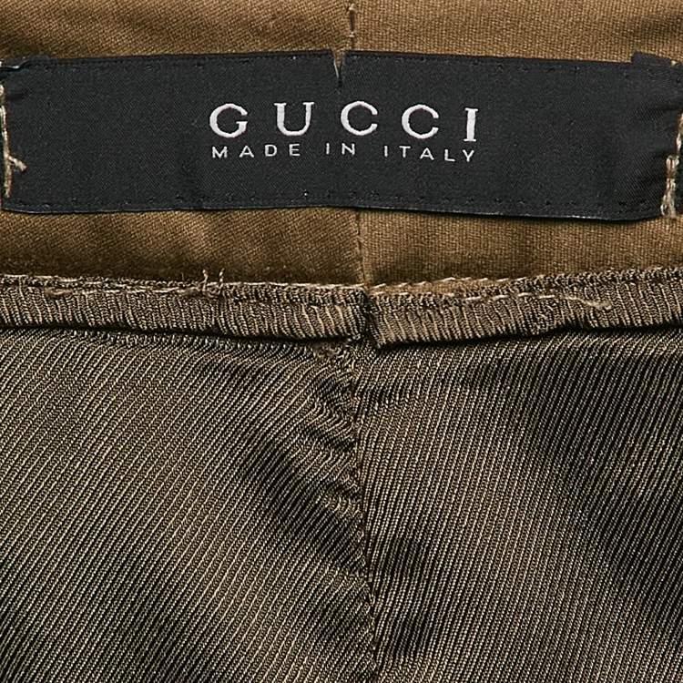 Pre Owned Gucci Brown Cotton Mini Skirt M
