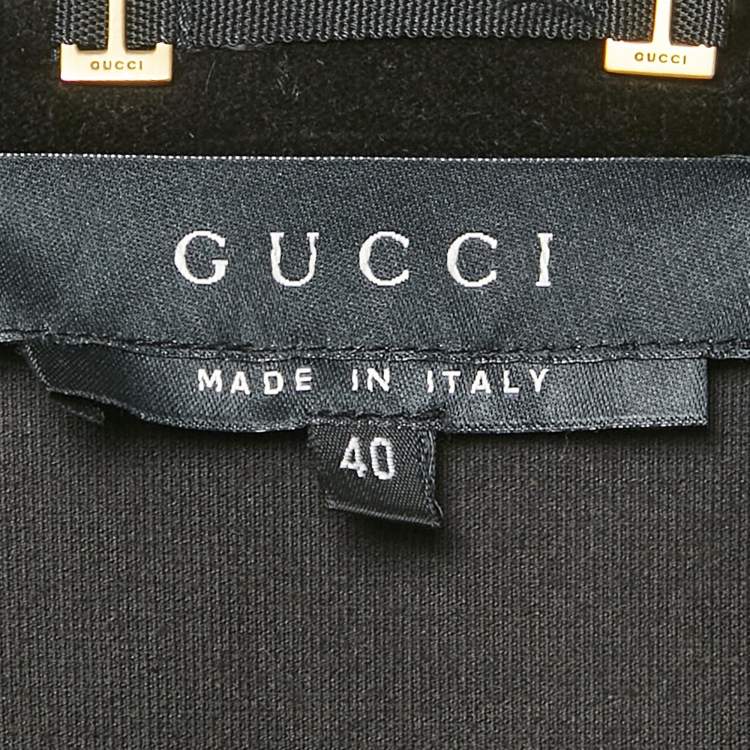 Pre Owned Gucci Black Velvet Single Breasted Blazer S
