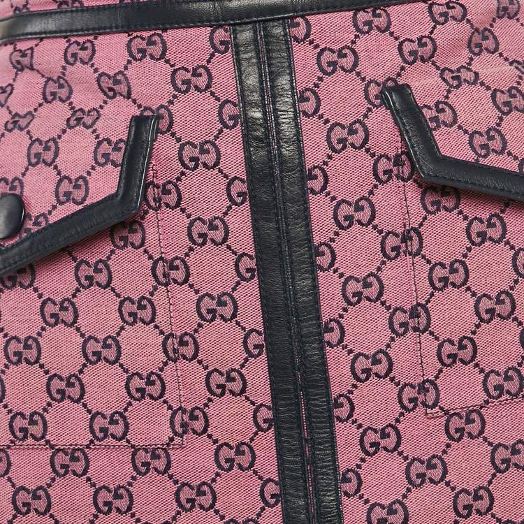 Pre Owned Gucci Pink GG Cotton Canvas Mini Skirt S