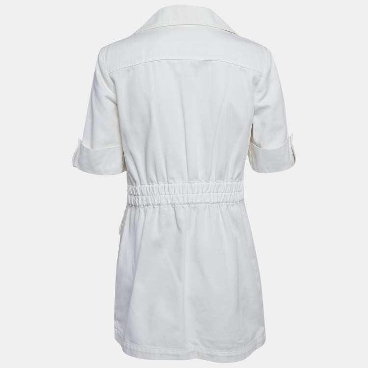 مملوكة مسبقًا Gucci White Denim Short Sleeve Jacket S
