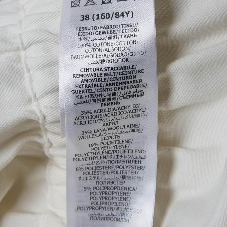 مملوكة مسبقًا Gucci White Denim Short Sleeve Jacket S