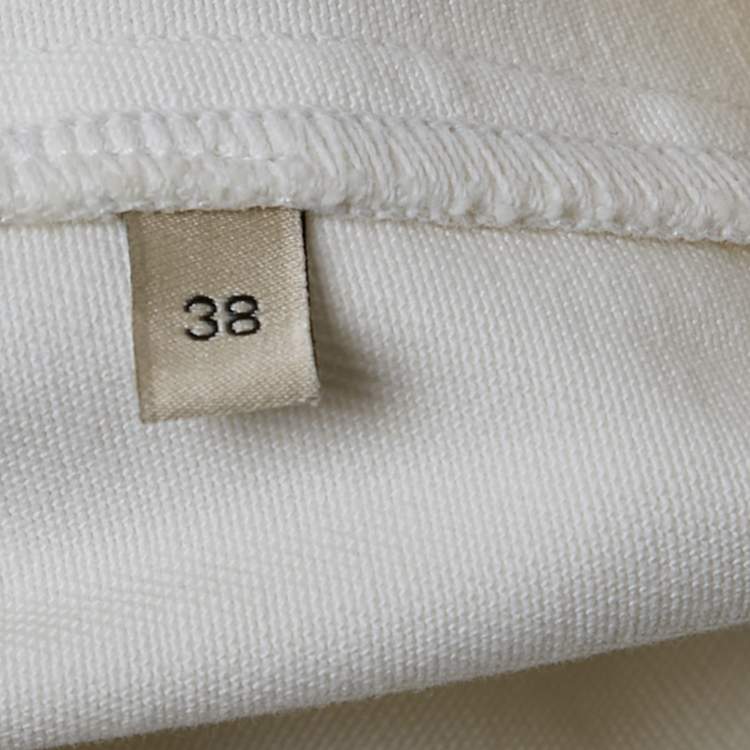 مملوكة مسبقًا Gucci White Denim Short Sleeve Jacket S