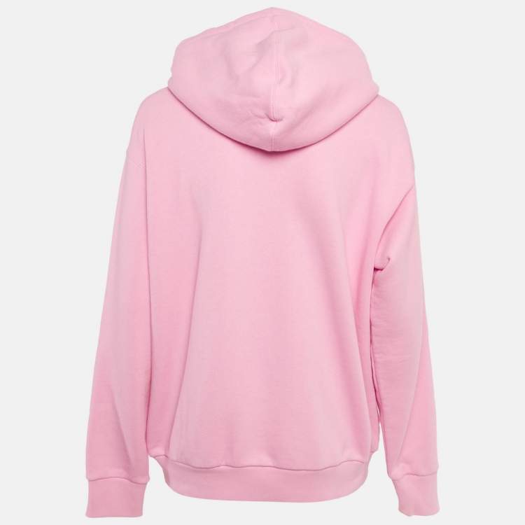 Pre Owned Gucci Pink Banana Print Cotton Hoodie XS