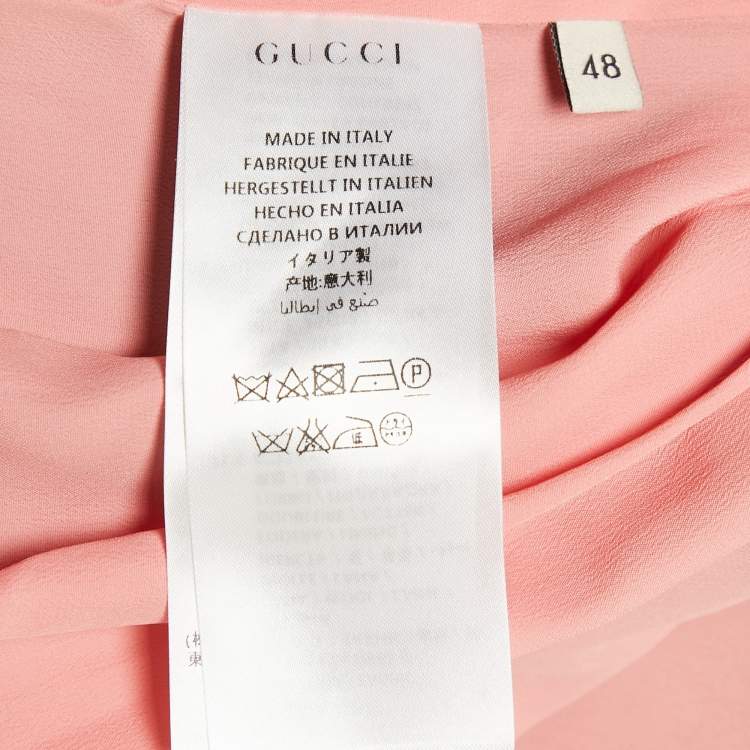 Pre Owned Gucci Black Wool Felt Double Breasted Coat L