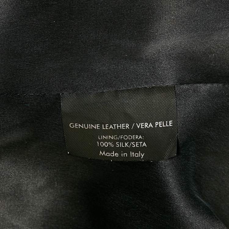 Pre Owned Gucci Charcoal Black Suede Button Front Trench Coat M